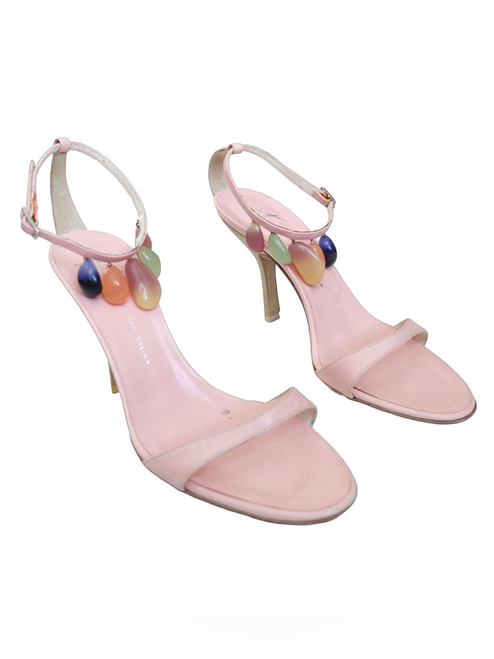 Vintage Giuseppe Zanotti Beaded Blush Pink Heels